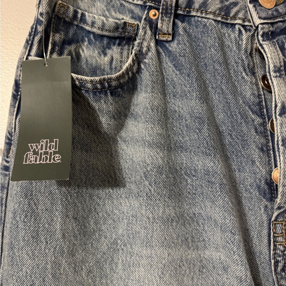Wild Fable High Rise Curvy Straight Jeans Medium Wash 8, 32 inseam, NWT - Picture 6 of 9